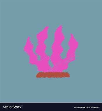 Seaweed icon in hatching style vector image