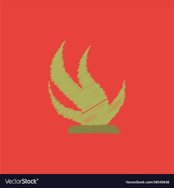 Seaweed icon in hatching style vector image