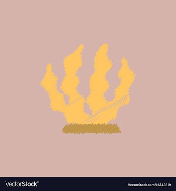 Seaweed icon in hatching style vector image