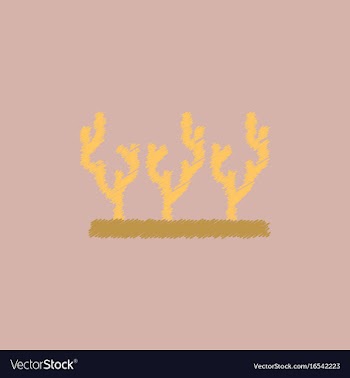 Seaweed icon in hatching style vector image