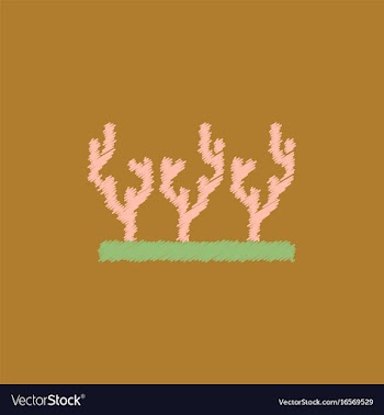 Seaweed icon in hatching style vector image