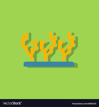 Seaweed icon in sticker style vector image