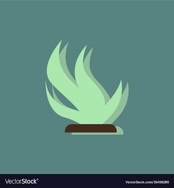 Seaweed icon in sticker style vector image
