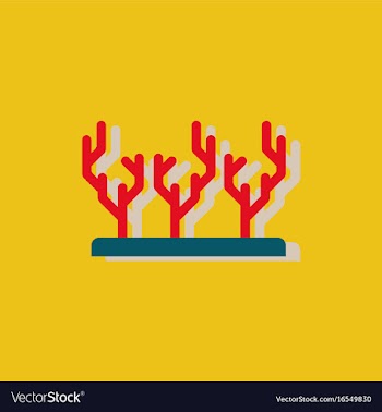Seaweed icon in sticker style vector image
