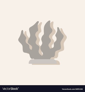 Seaweed icon in sticker style vector image