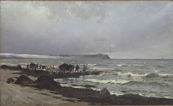 Seaweed is being loaded at Hornbæk | Free Photo - rawpixel