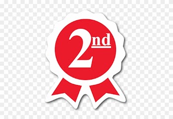 Second Place" Ribbon Award Stickers - 2nd Place Ribbon Png
