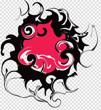 Second Shape , black and red abstract painting transparent background PNG clipart