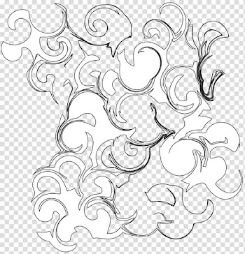 Second Shape , black and white abstract painting transparent background PNG clipart