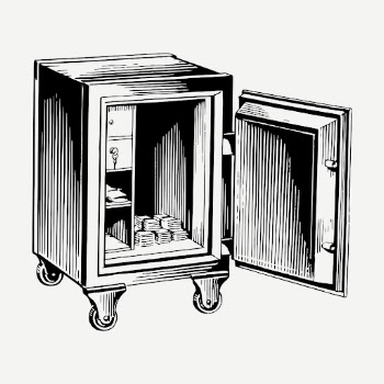 Security safe drawing, vintage furniture | Free PSD - rawpixel