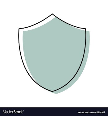 security shield outline two color icon