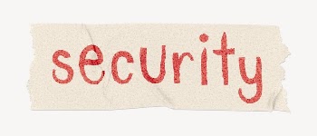Security word sticker, ripped paper | Free PSD - rawpixel