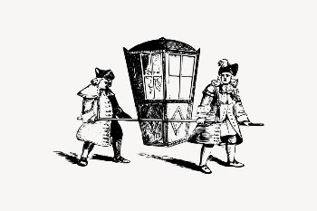 Sedan chair clipart, antique illustration | Free Vector Illustration - rawpixel