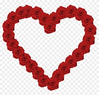 See Here Heart Face Clip Art Black And White - Rose Heart