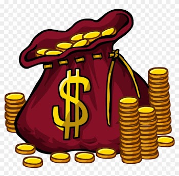 See Here Money Bag Clipart Black And White - Club Penguin Codes