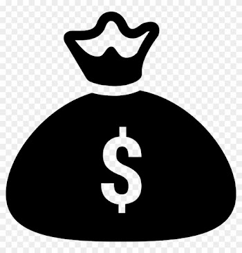 See Here Money Bag Clipart Black And White - Money Bag Icon