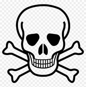 See Here Skull Clipart Transparent Background - Skull And Crossbones No Background