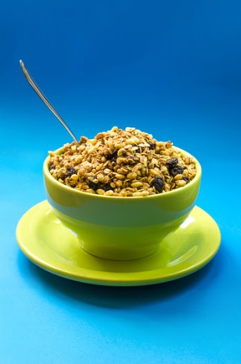 Seeds on Green Ceramic Bowl and Saucer
