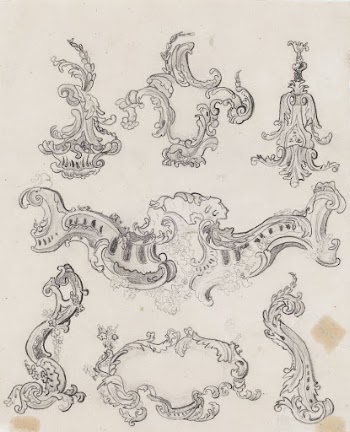 Seitsemän rokokoo-ornamenttiä, 1848 - 1860, | Free Photo - rawpixel