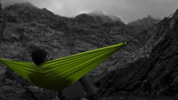 Selective Color of Green Canvas Hammock