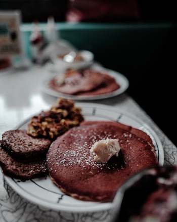 Selective Focus Pancake on Plate