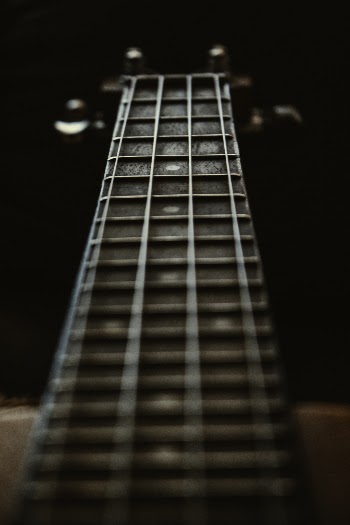 Selective Focus Photo of Fretboard