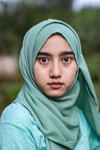selective focus photo of woman wearing hijab scarf