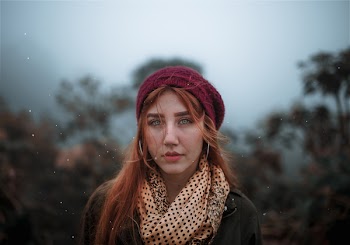 Selective Focus Photo of Woman Wearing Red Beanie