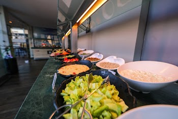 Selective-focus Photograph of Plate of Food Beside Wall