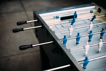 Selective Focus Photography of Air Hockey Table