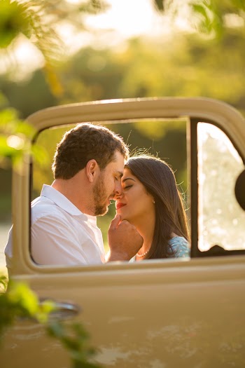 Selective Focus Photography of Couple Trying to Kiss