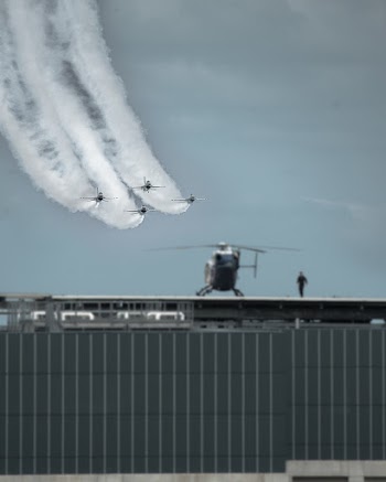 Selective Focus Photography of Helicopter