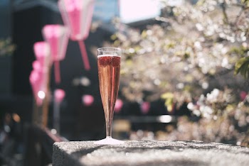 Selective Focus Photography of Liquor Glass on Stone Surface