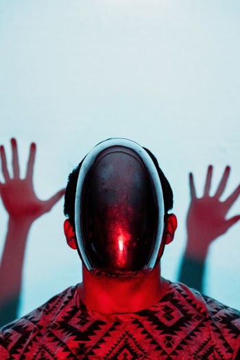 selective focus photography of man with black mask