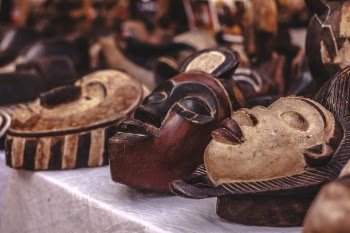 Selective Focus Photography of Mask Sculpture