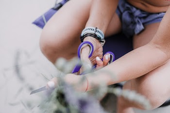 Selective Focus Photography of Person Using Scissors
