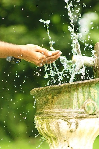 Selective Focus Photography of Person Washing Hand on Water Fountain