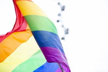 Selective Focus Photography of Waving Pride Flag