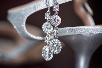 Selective Photography Of Clear Gemstone Cut Drop Earrings