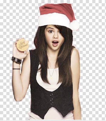 Selena Gomez Christmas transparent background PNG clipart