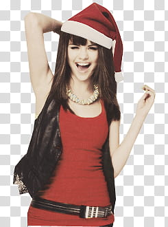 Selena Gomez Christmas transparent background PNG clipart