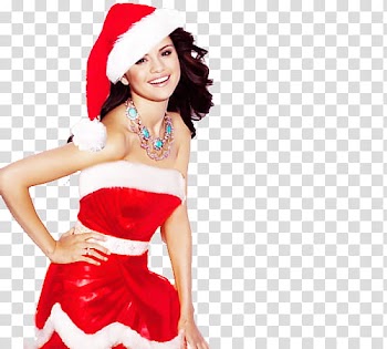 Selena Gomez Christmas transparent background PNG clipart