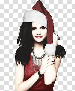 Selena Gomez Christmas transparent background PNG clipart