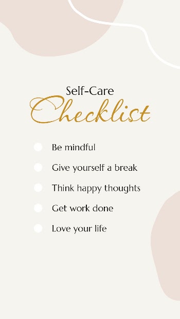Self-care checklist template, Instagram story, | Free PSD Template - rawpixel