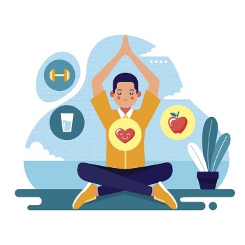 Self care health concept Free Vector