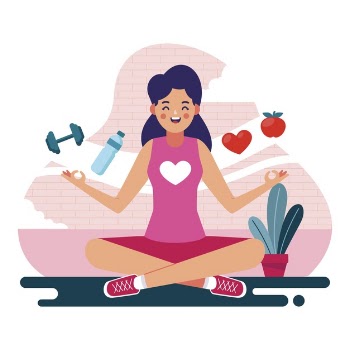 Self care health concept Free Vector