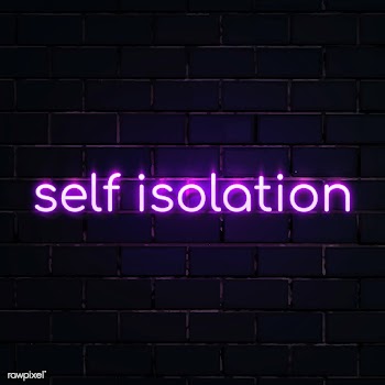 Self isolation during the coronavirus pandemic neon sign  | Free  illustration - 2311026