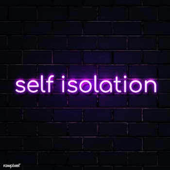 Self isolation during the coronavirus pandemic neon sign vector | Free  vector - 2311038