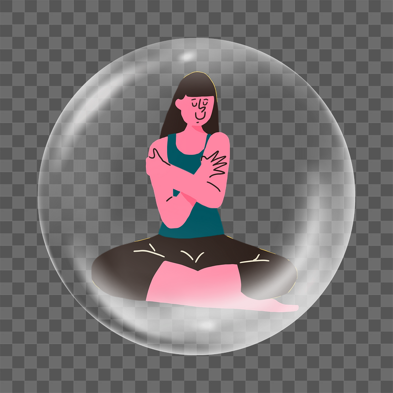 Self-love woman png cartoon sticker, | Free PNG - rawpixel