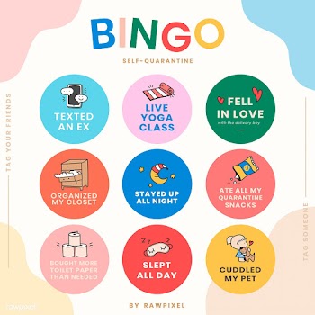 Self quarantine social media story bingo challenge vector | Free  vector - 2315201
